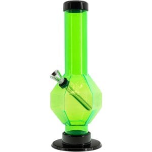 Acrylic Diamond Bong 9-12" - Multiple Colors - Orange / 12 Inch
