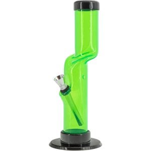 Acrylic Kink Neck Bong 9-12" Acrylic Kink Neck Bong - Multiple Colors - Black / 12 Inch