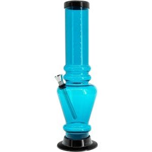 Acrylic Vase Base Bong 12" - Ice Blue