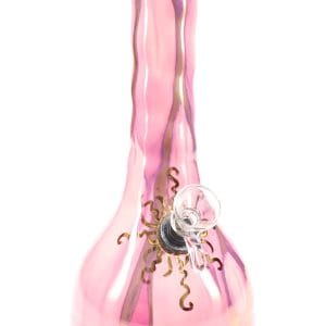 Ancient Creations 9 Gold Sunburst Ceramic Beaker Bong - Alpine Rose