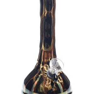 Ancient Creations 9 Gold Sunburst Ceramic Beaker Bong - Black
