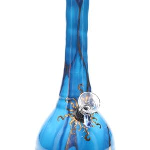 Ancient Creations 9 Gold Sunburst Ceramic Beaker Bong - Turquoise
