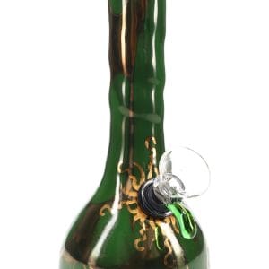 Ancient Creations Ceramics 6 Ceramic Beaker Bong - 22K Gold - US-Made - Clover Green