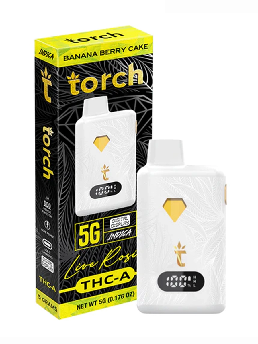 Banana Berry Cake Torch Live Rosin THC A Disposable 5G