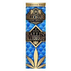 Billionaire Hemp Blunt Wraps - Ballin Blueberry / Full Box (25 Pouches)