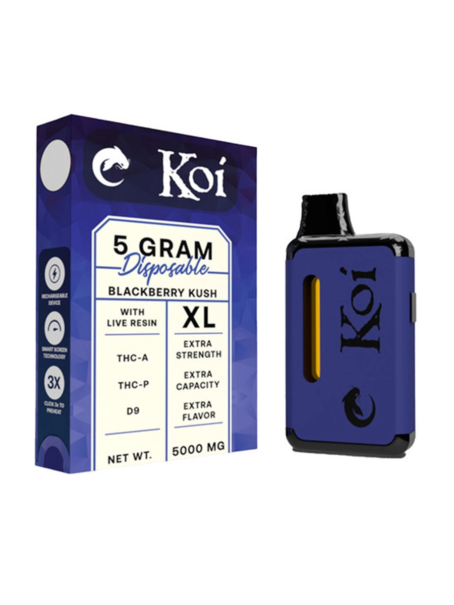Blackberry Kush Koi THCA THCP D9 Disposable 5G