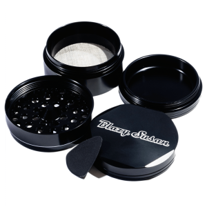 Blazy Susan 4-pc 3 Chamber Grinder - Black