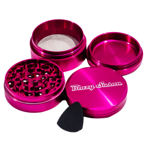 Blazy Susan 4-pc 3 Chamber Grinder - Hot Pink