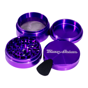 Blazy Susan 4-pc 3 Chamber Grinder - Purple