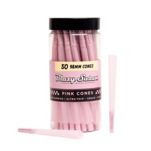 Blazy Susan 98mm Pink Pre Rolled Cones - 50 Count