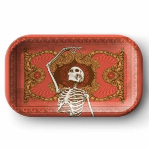 Blazy Susan Grateful Dead Metal Rolling Tray - Medium - Skeleton