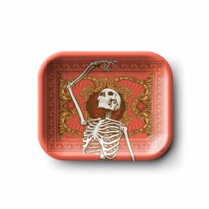 Blazy Susan Grateful Dead Metal Rolling Tray - Small - Skeleton