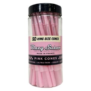 Blazy Susan King Size Pink Pre Rolled Cones - 50 Count