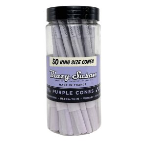 Blazy Susan King Size Purple Pre Rolled Cones - 50 Count