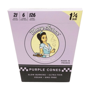 Blazy Susan Purple Paper Cones - 1 1-4 (6)