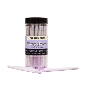 Blazy Susan Purple Paper Cones - 98mm (50)