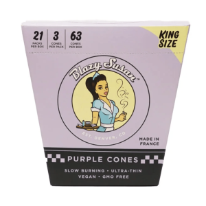 Blazy Susan Purple Paper Cones - King Size (3)