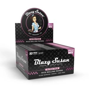 Blazy Susan Ultra Thin Rice Rolling Papers - Display Box - King Size Wide
