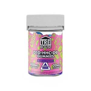 Blue Raspberry Tre House D10 + HHC + D9 Gummies 400mg