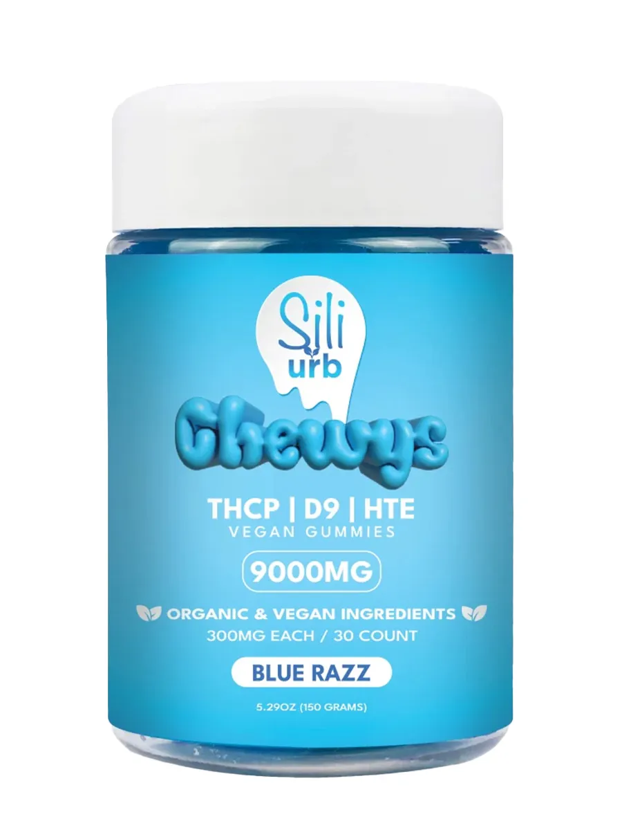 Blue Razz Sili x URB THCP D9 HTE Vegan Gummies 9000mg 30ct