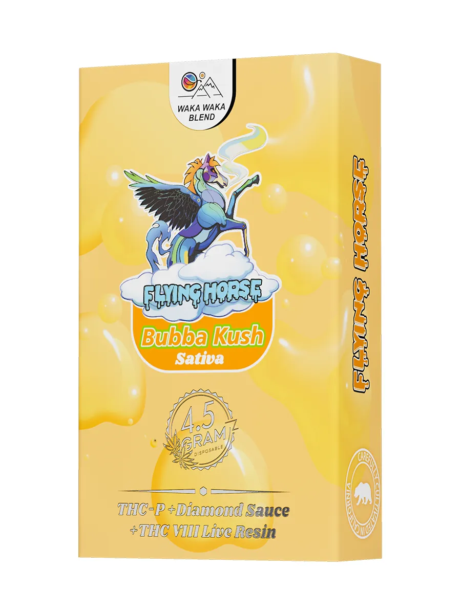 Bubba Kush Flying Horse THC Waka Waka Blend Disposable Vape 4