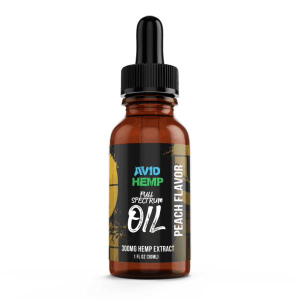 CBDOil PeachFlavor 300mg AvidHemp 600x600 1