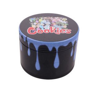 COLOR DRIP ALUMINUM 4-PIECE HERB GRINDER - Blue