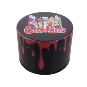 COLOR DRIP ALUMINUM 4-PIECE HERB GRINDER - Red