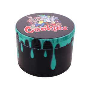 COLOR DRIP ALUMINUM 4-PIECE HERB GRINDER - Teal