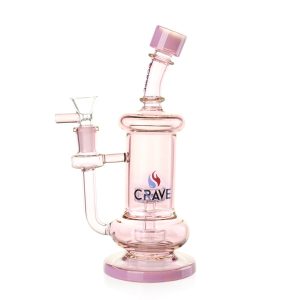 CRAVE DUAL CHAMBER RECYCLER DAB RIG - Female / 14mm / Pink