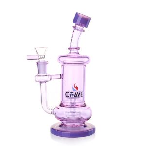 CRAVE DUAL CHAMBER RECYCLER DAB RIG - Female / 14mm / Purple