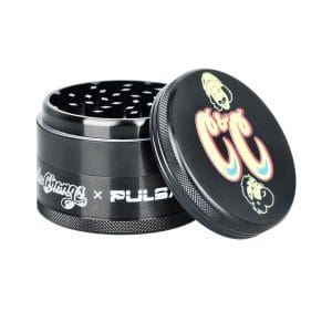 Cheech & Chong's x Pulsar Black Metal Grinder | 4pc | 2.5" - C&C