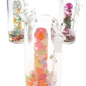 Clear Stemless Glass Bong Mystery Capsule - 14.5 mm - 7 - Assorted
