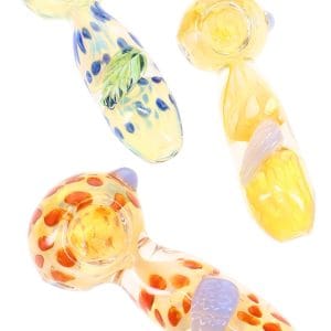 Color Changing Polka Dot Fumed Glass Hand Pipe Polka Puff - 4