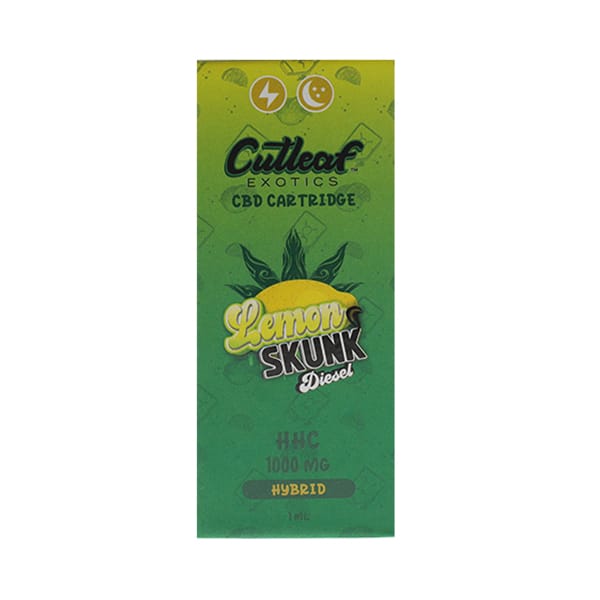 Cutleaf Exotics HHC CBD Cartridge 1000mg Lemon Skunk Diesel