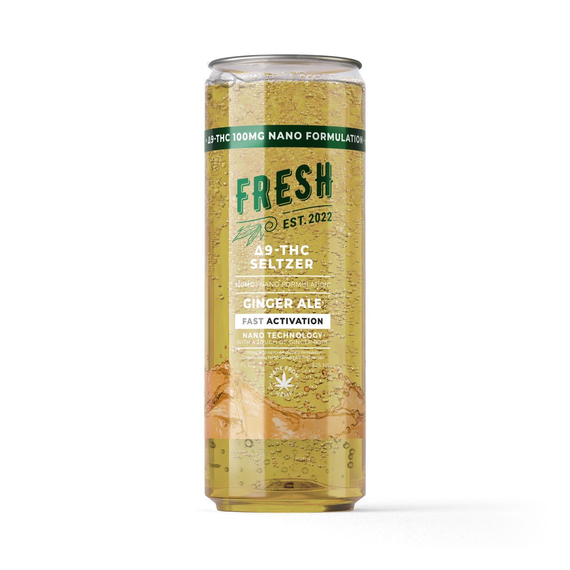 D9 Nano Ginger Ale THC Seltzer - 100mg - Fresh
