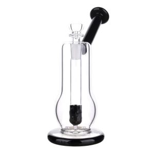 DHC Curvy Diffused Bubbler Bong - 8 in. - Black