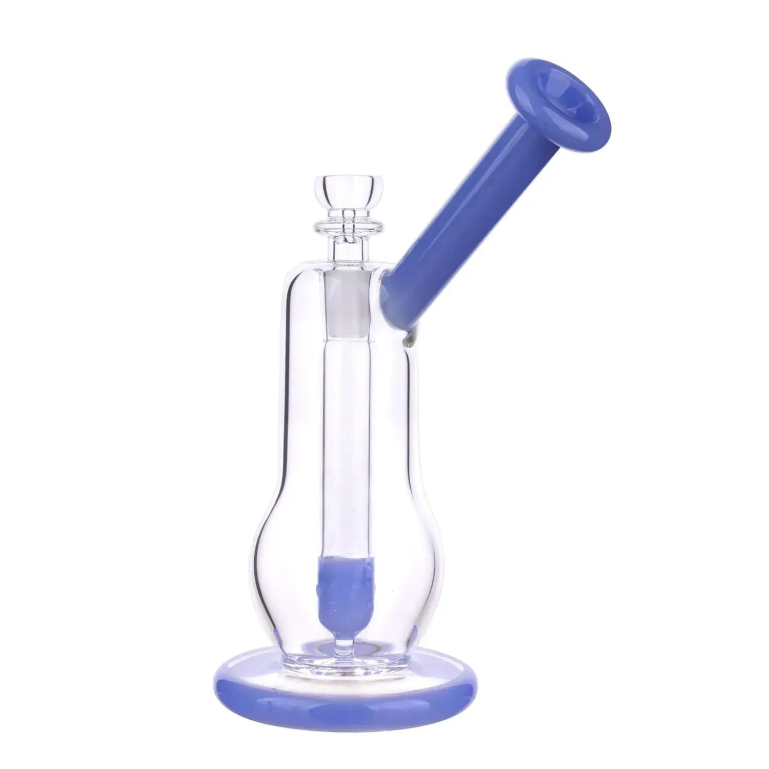 DHC Curvy Diffused Bubbler Bong - 8 in. - Milky Blue