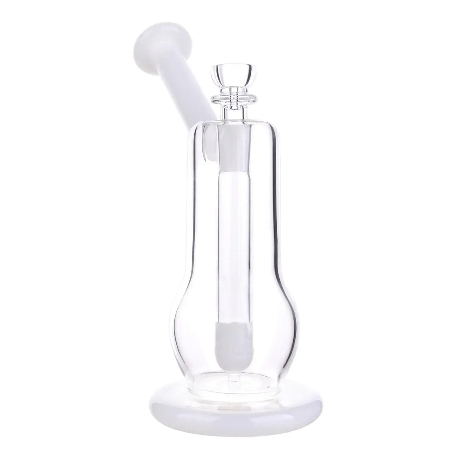 DHC Curvy Diffused Bubbler Bong - 8 in. - White