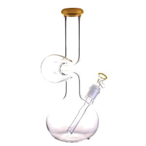 DHC Zig Zag Bubble Base Bong - 11 in. - Yellow