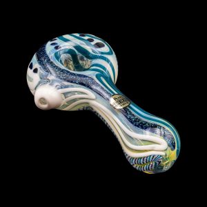 LA Pipes Pancake Dichroic Color-Changing Spoon Glass Pipe