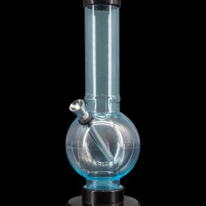 JM Plastics Acrylic Straight Tube Bubble Bottom Bong