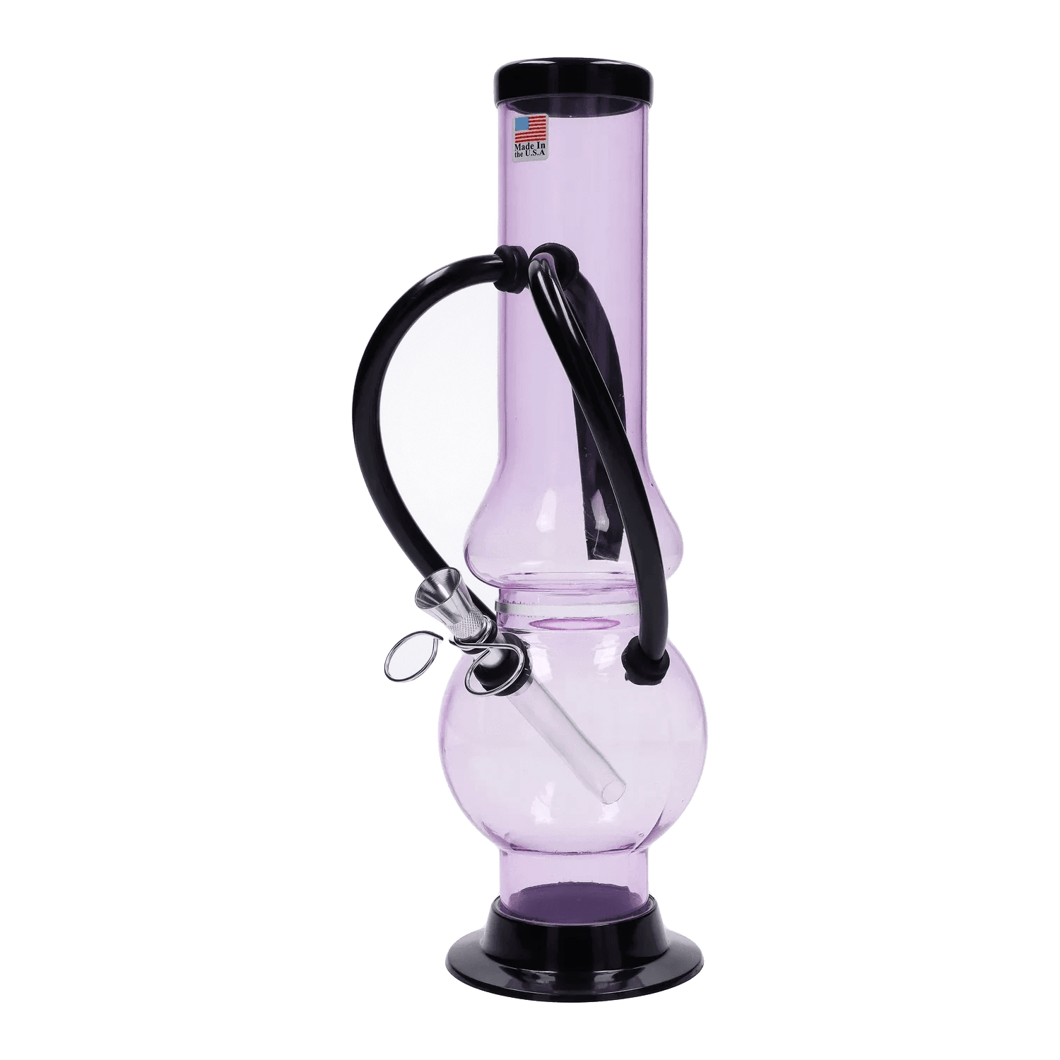 Double Chamber Bubble Base Acrylic Bong - 12 in.