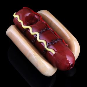 Empire Glassworks ""Frankburner"" Hot Dog Hand Pipe