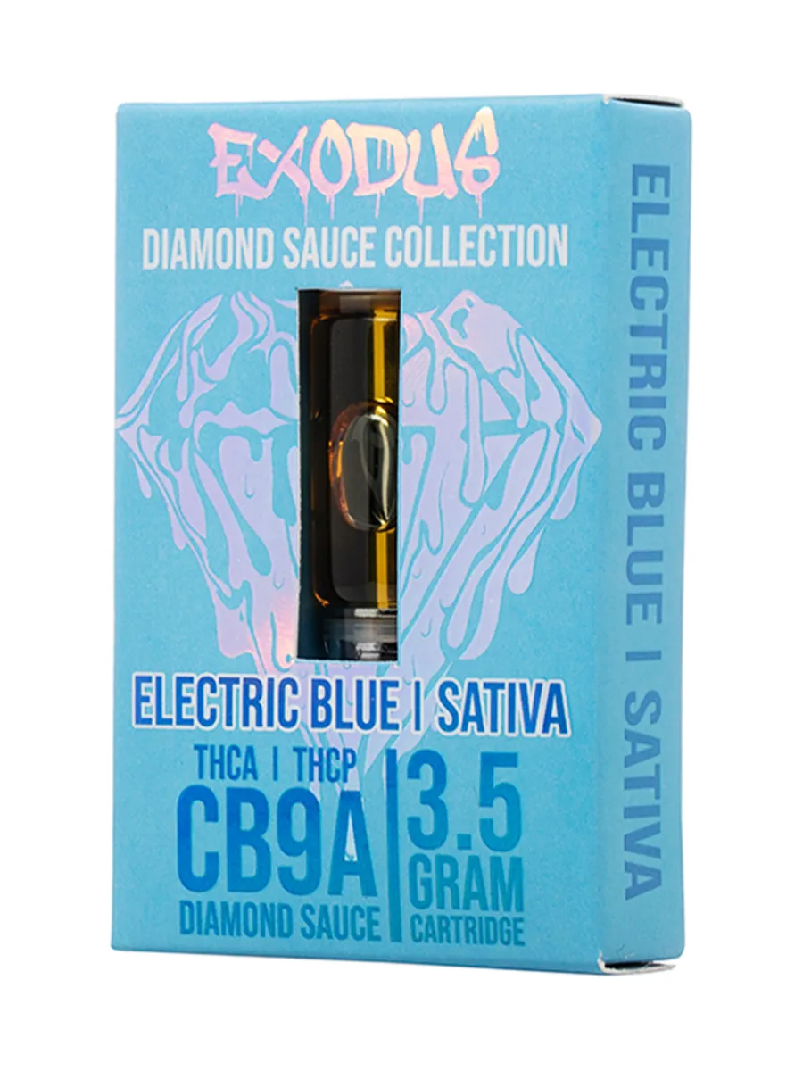 Electric Blue Exodus CB9A+THCA+THCP Diamond Sauce Cartridge 3.5G