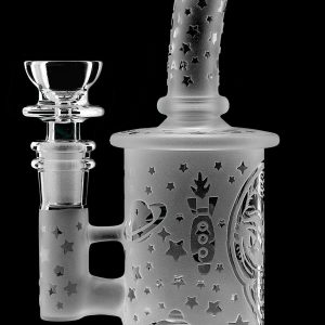 Calibear Sandblasted Flower Of Life Mini Can Bong