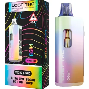 GG#4 Lost THC D9+D6+THCP+THCA Live Sugar Rechargeable Disposable 7500MG