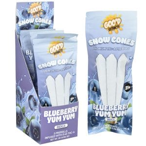 GOO'D Snow Cones THCA Pre-Rolls | 3g | 3pc | 5pk Display - Blueberry Yum Yum