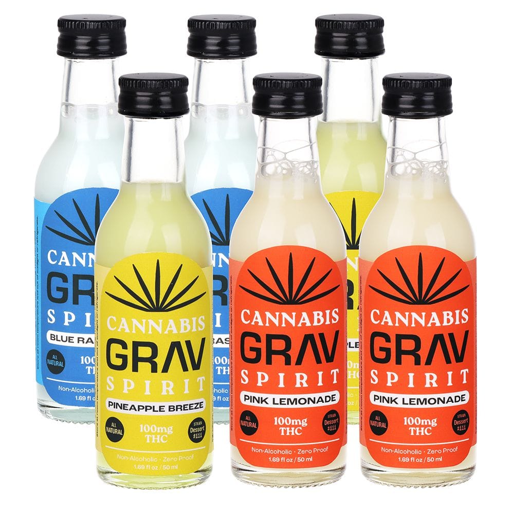 GRAV Cannabis Spirit D9 THC Flavor Shot | 50mL | 100mg - Assorted Flavors | 18ct Box