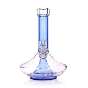 GRAV FISSION DOWNSTEM PERC SMALL WIDE BASE BONG - 14mm / Blue